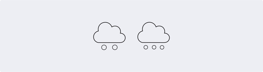Obraz premium Cloud icon, Cloud Based Sharing Line Icon Design, Vector Stock Collection