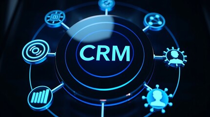 Fototapeta premium CRM Customer Relationship Management Business Internet Techology Concept