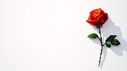 Obraz premium a pixel art rose
