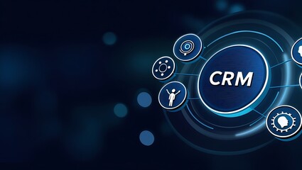 CRM Customer Relationship Management Business Internet Techology Concept

