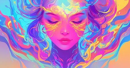 Abstract Girl's Face