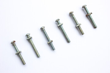 Bolt and Screws for multi purpose on white background