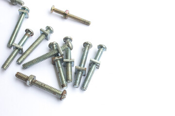 Bolt and Screws for multi purpose on white background