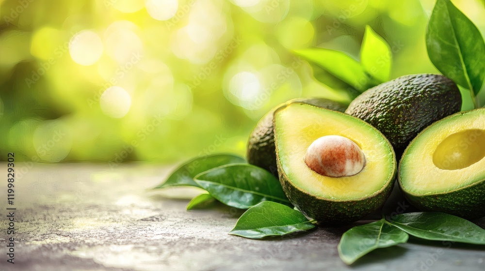 Aufkleber isolated of a single ripe avocado with its dark green bumpy skin displayed on a white background sto