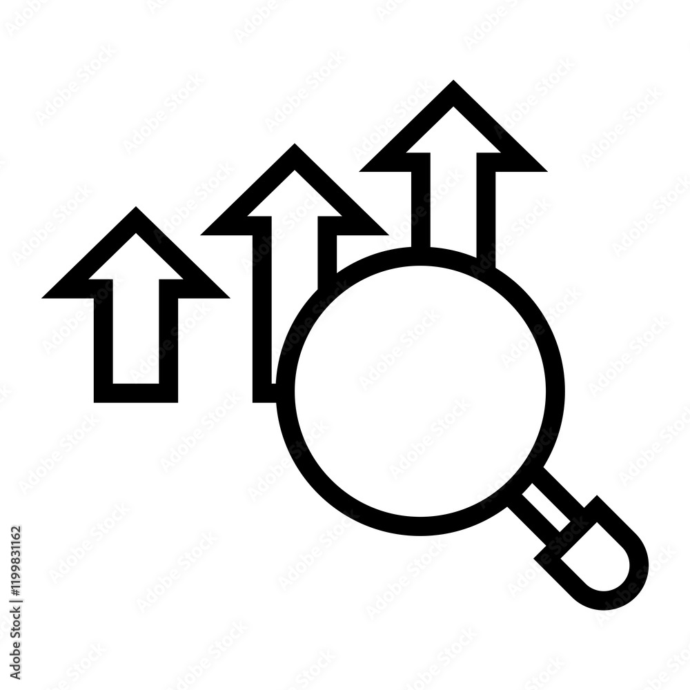 Aufkleber perspective analytics vector icon