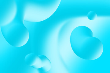 3D Blue Liquid Background. Abstract Business Banner. Wallpaper. Illustration