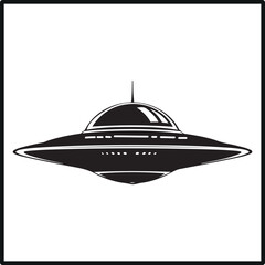 Alien  Spaceship  Silhouette