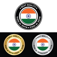 Made in India Badge Tag Seal Make in India Stamp