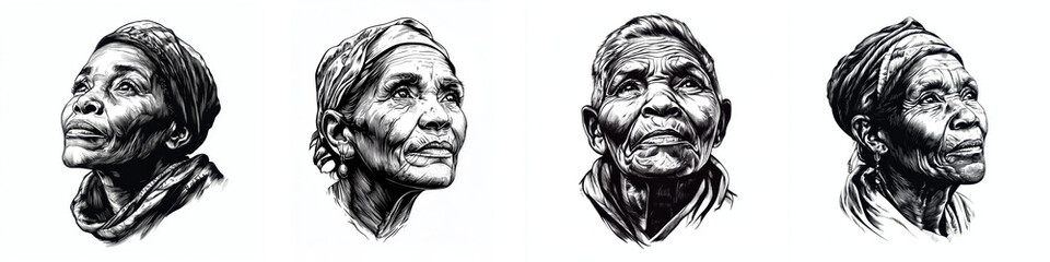 portrait series of elderly Botswanan women, showcasing their wisdom and grace