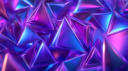 Abstract Neon Triangle Pattern