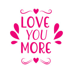 Obraz premium Romantic Love Typography Vector Illustration.