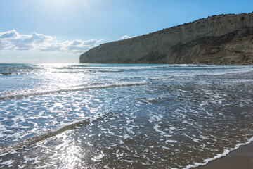 Sunlight Reflection on the Sea Surface at Cyprus Beach