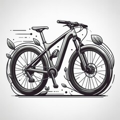 Fototapeta premium Bicycle A illustration of a bicycle with sleek design and enviro