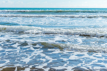 Sunlight Reflection on the Sea Surface at Cyprus Beach