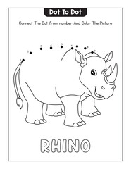 Animals Dot To tot Page