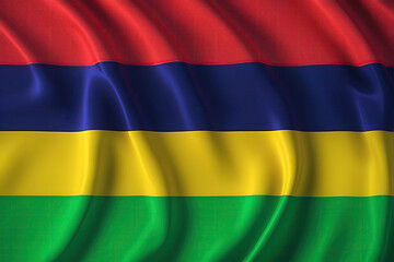 Fototapeta premium mauritius flag for national Day or Independence Day of mauritius