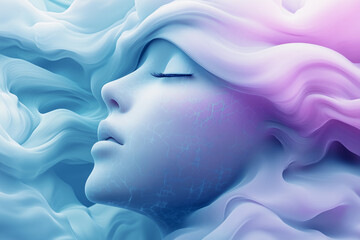 Illustration of an AI in a sleeping stage 