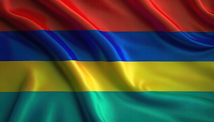 Fototapeta premium mauritius flag for national Day or Independence Day of mauritius