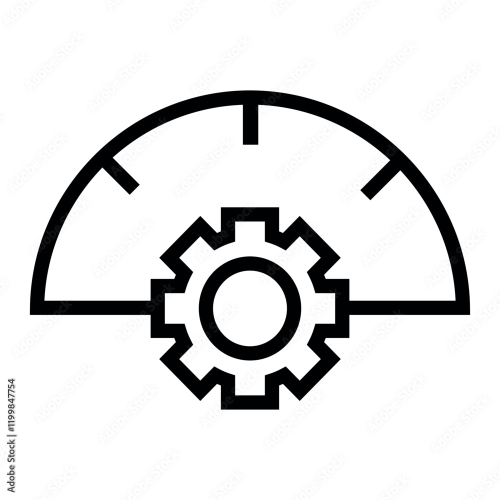 Poster performance management vector icon