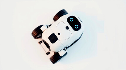Cute Mini ai robot isolated on transparent background