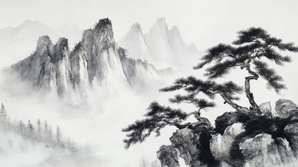 snow covered mountains