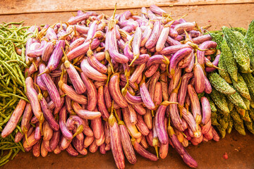 variety of vegetables, fruits, cereals and dried fish in Sri Lanka