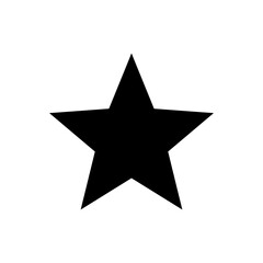 Black pointed Star vector icon