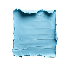 Obraz premium Textured Blue Paper with Crinkled Edges Isolated on transparent background