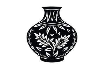 Silhouette of a decorative vase7.eps