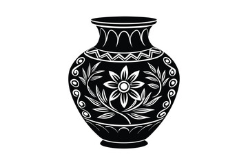 Silhouette of a decorative vase8.eps