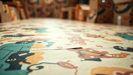 Naklejka premium Recycled Brown Paper Box Floor Pattern - High Resolution Image