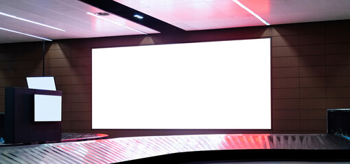 Blank billboard at the airport