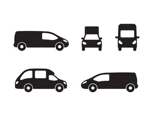 Transportation Icons silhouette vector art illustrtion 