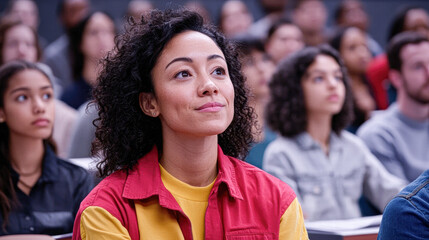 Fototapeta premium Inspirational engaging lectures for college students in educational environments