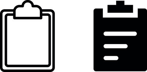 Clipboard Vector Icon Set: Organization, Note-taking, and Task Management Designs