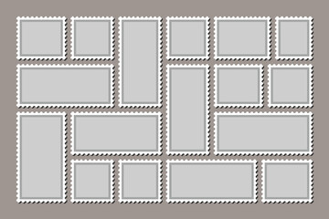 Obraz premium Postcard stamp frames