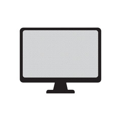 Computer monitor icon vector on white background