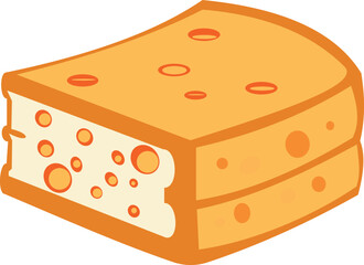 Vector Figure of a Cheese 
