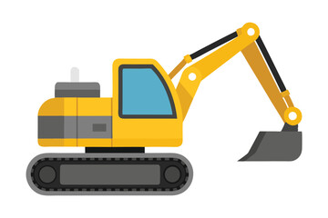 excavator vector illustration isolated on white