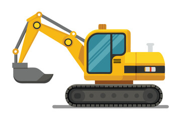excavator vector illustration isolated on white