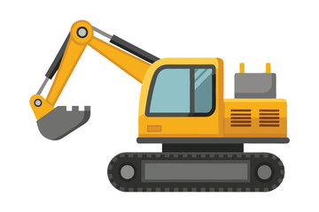excavator vector illustration isolated on white