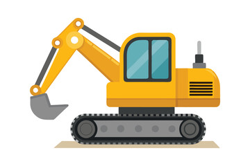 excavator vector illustration isolated on white