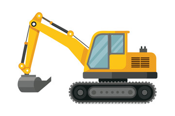 excavator vector illustration isolated on white