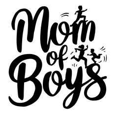 Mom of boys vector