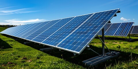 Solar Cell in a Sprawling Solar Farm Emplacing Renewable Energy Solutions