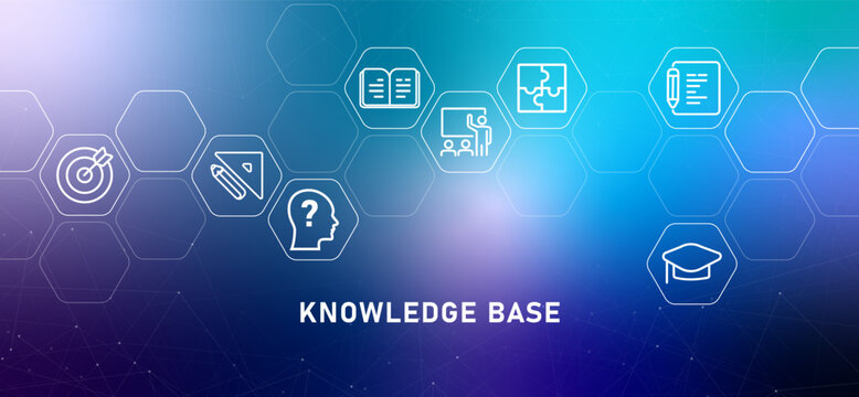 Knowledge Base gradient header technology learning education knowledge database resources design