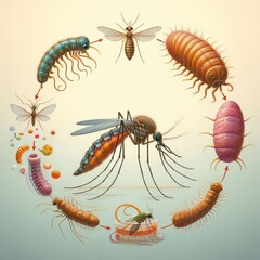 The lifecycle of a mosquito and its role in disease transmission