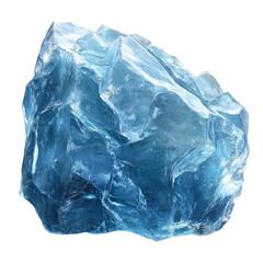 Fototapeta premium Glacial Ice Block in a Crystal Blue Color with Sharp Edges