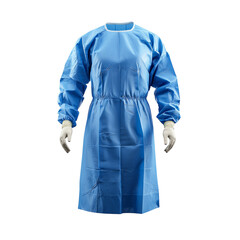 Medical gown for healthcare and laboratory use Isolated on transparent background