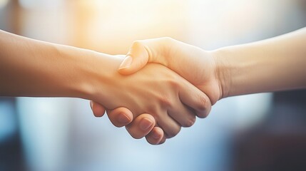 Business Mentor Handshake Office Lounge Area Professional Interaction Collaborative Environment Close-Up Networking